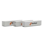 Athearn 17395 N 40' Corrugated Low Container Nedlloyd #2 - 3 Pack