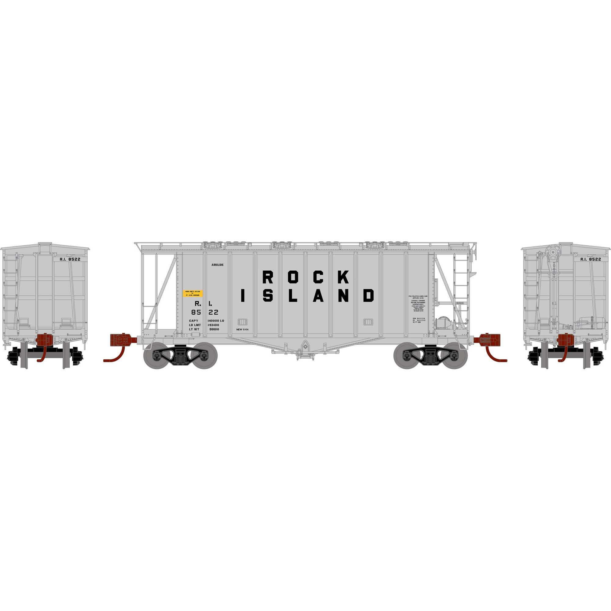 23882 N GATC 2600 Airslide Hopper RI 8522