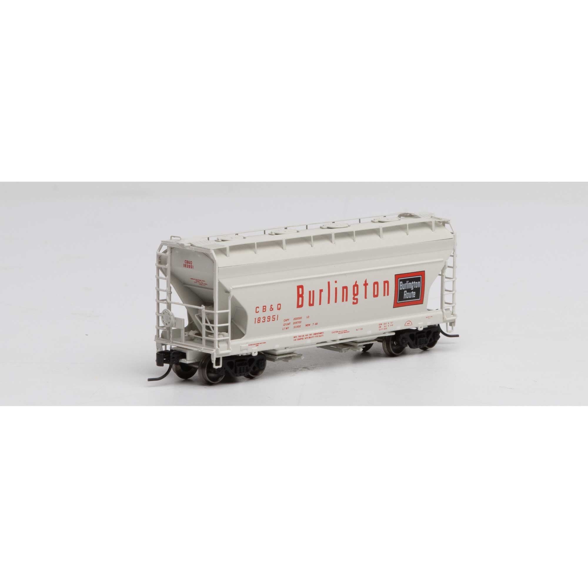 24663 N ACF 2970 Covered Hopper CB&Q 183951