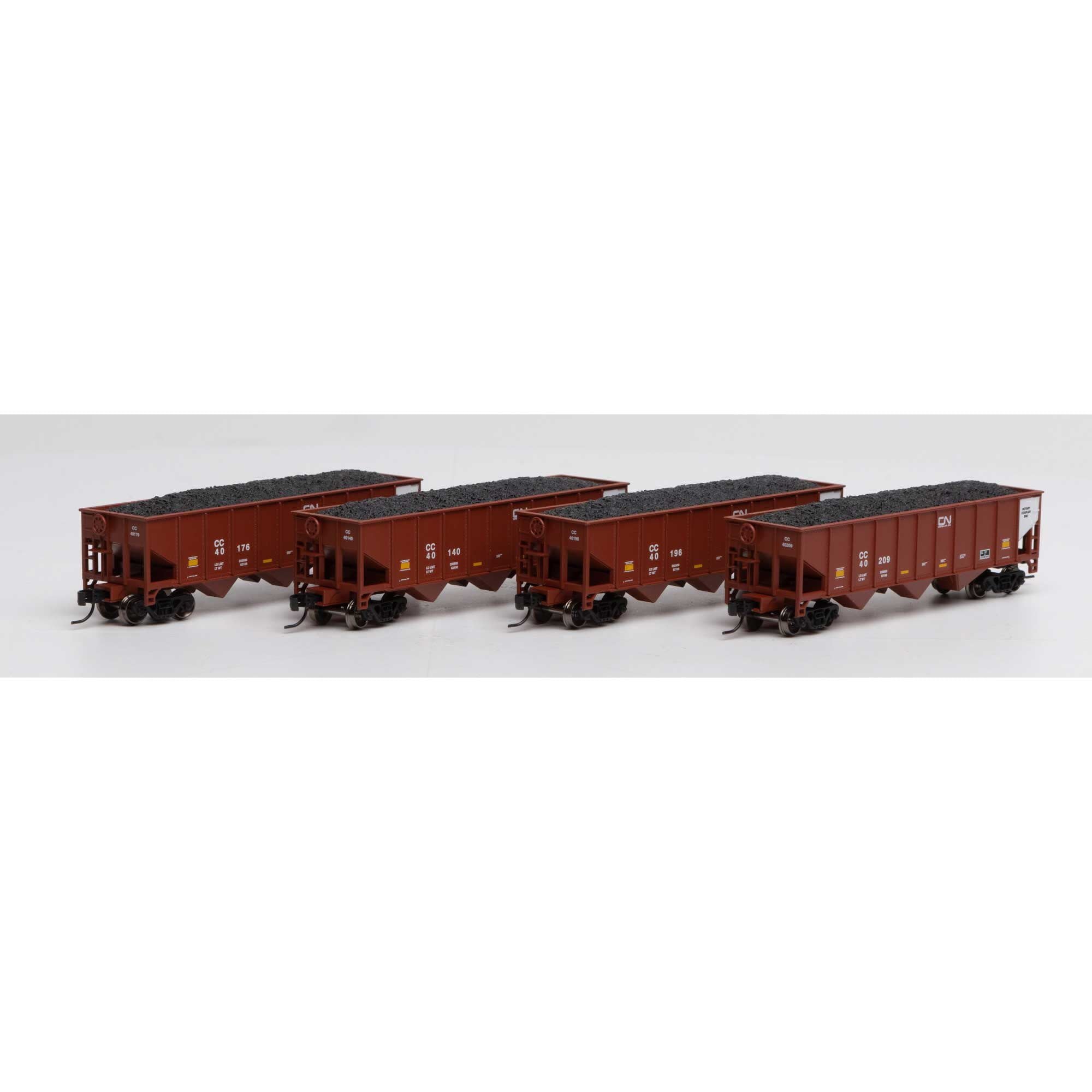 25577 N 40' 3 Bay Ribbed Hopper w/Load CC #1 - 4 Pack