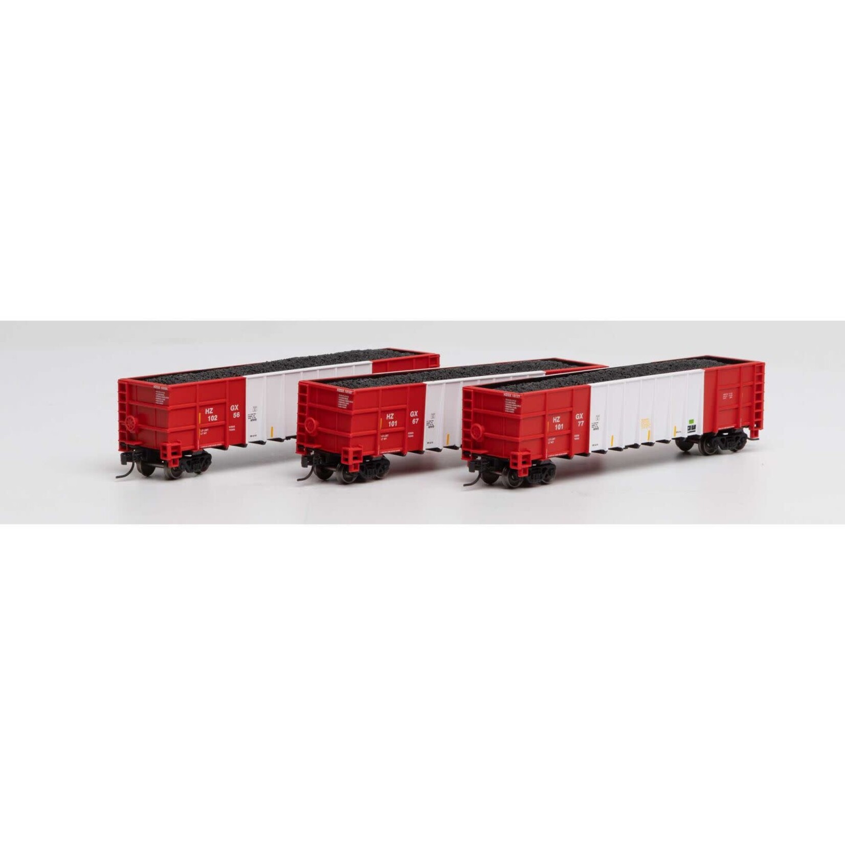 Athearn 3842 N Thrall High Side Gondola w/Load HerzogWhite #2 - 3 Pack