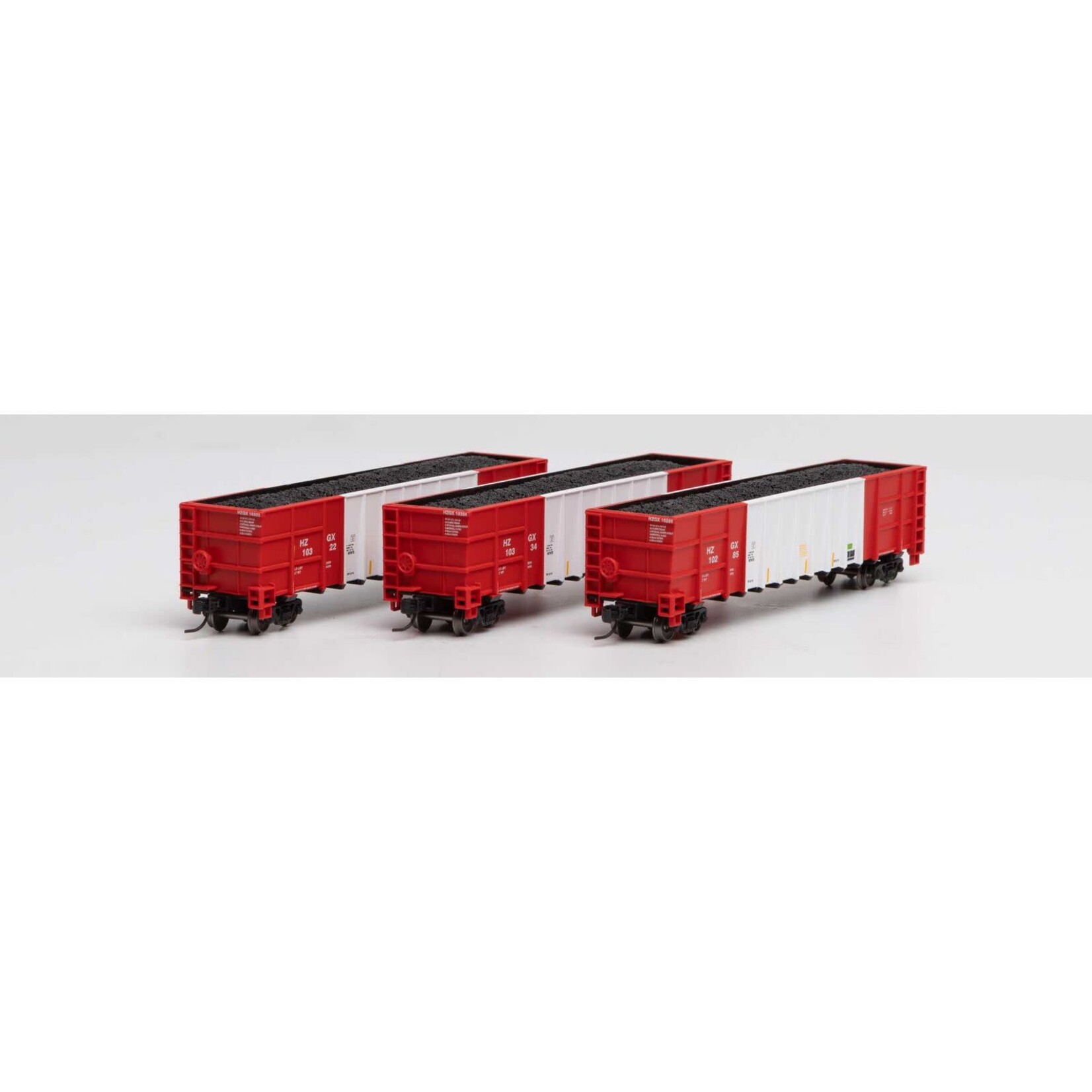 Athearn 3843 N Thrall High Side Gondola w/ Load Herzog #3 - 3 Pack