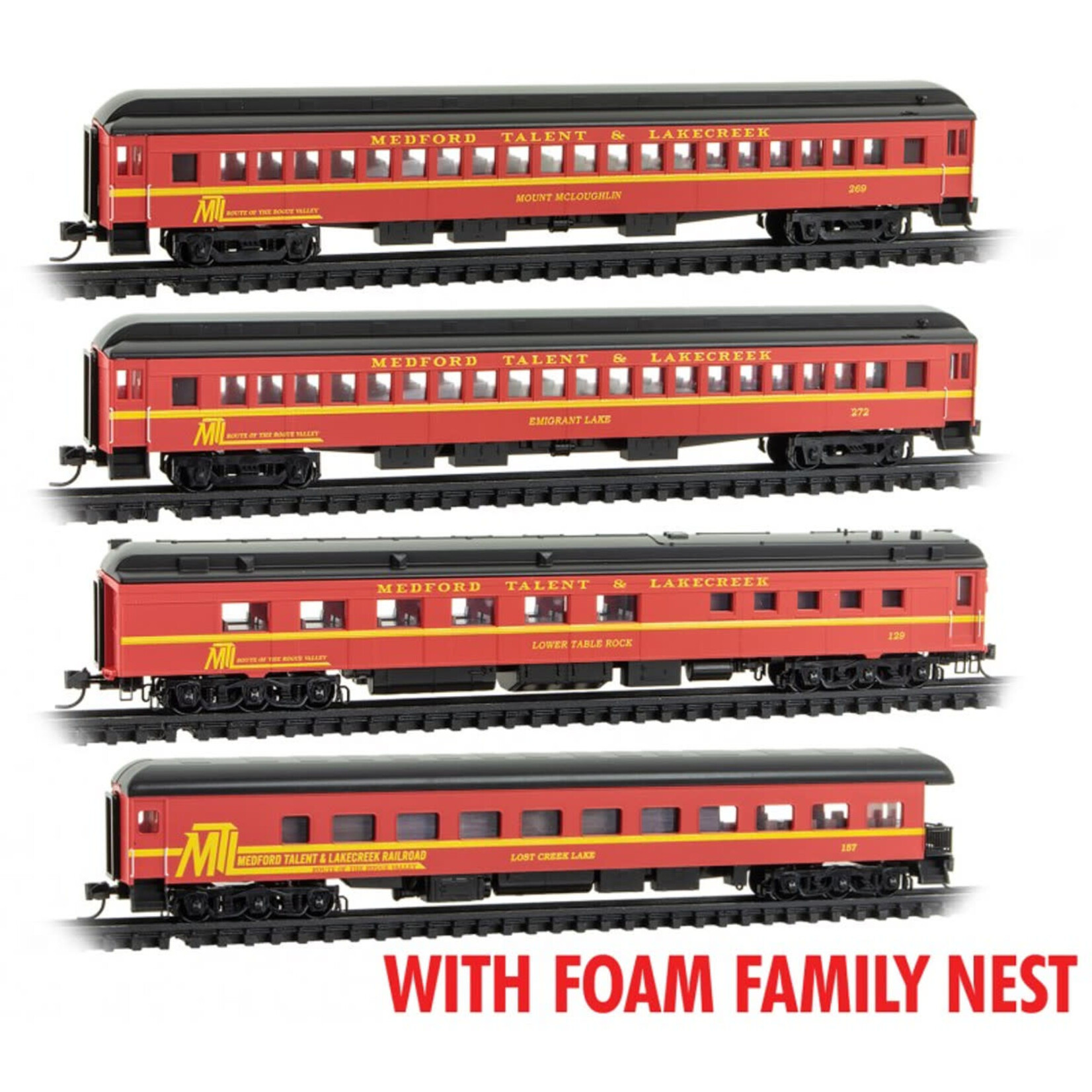 Micro Trains Line 99302236 N MT&L Passsenger 4 Car Diner Excursion - Foam Insert