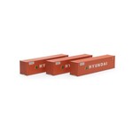 Athearn 28387 HO 40' Corrugated Container Hyundai - 3 Pack