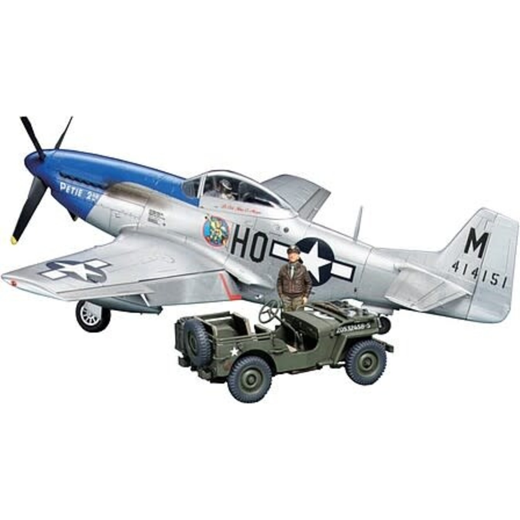 Tamiya 25205 US NA P-51D Mustang w/ 1/4 4x4