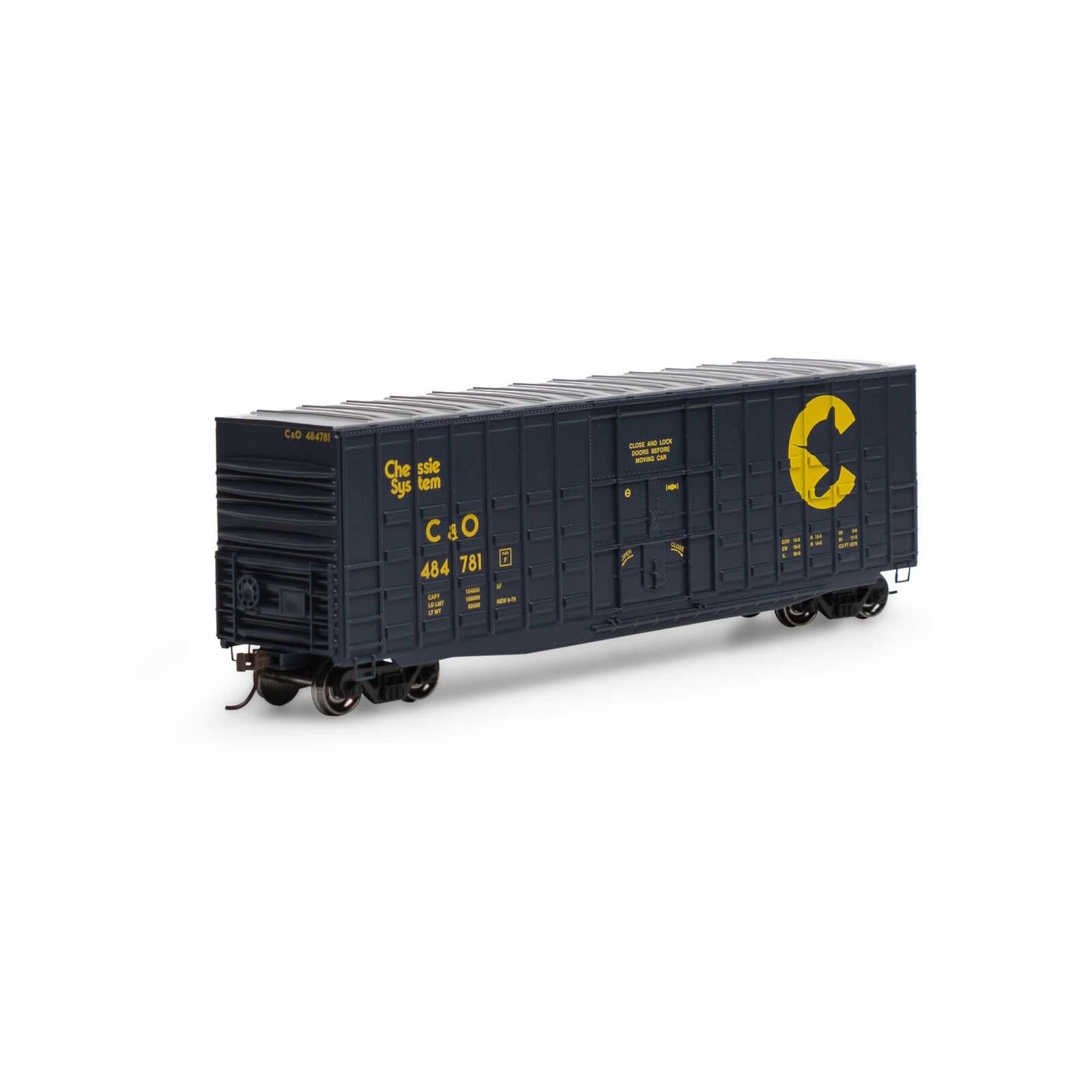 88081 HO 50' Waffle HC Plug Door Box C&O #484781