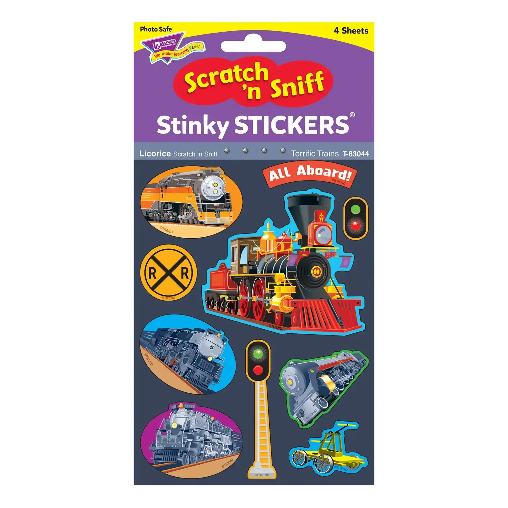 Trend 83044 Terrific Trains Licorice Stinky Stickers