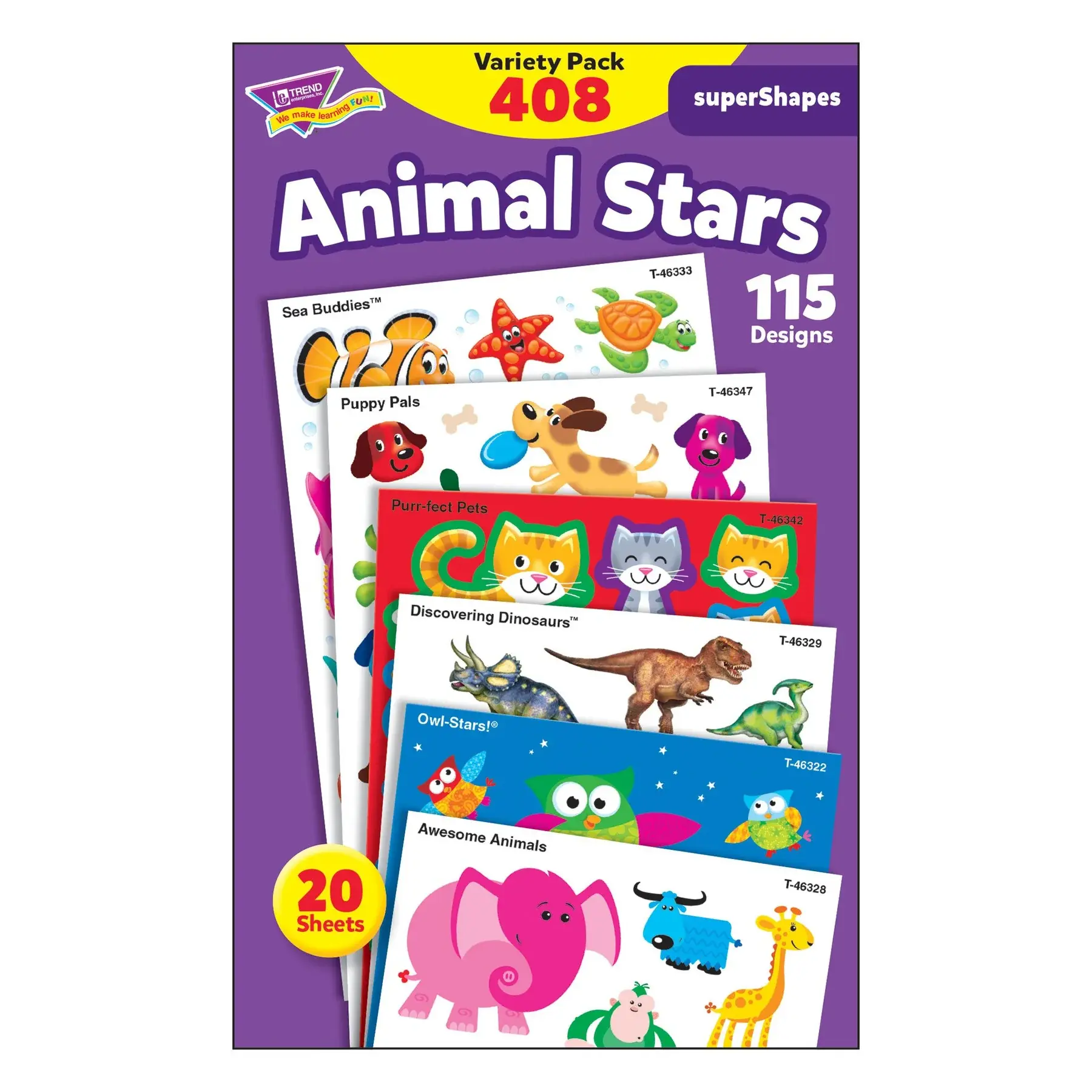 46928 Animal Stars 408 Variety Stickers