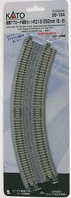 20184 N Unitrack Concrete Tie Double Track 22.5* Radius Curve
