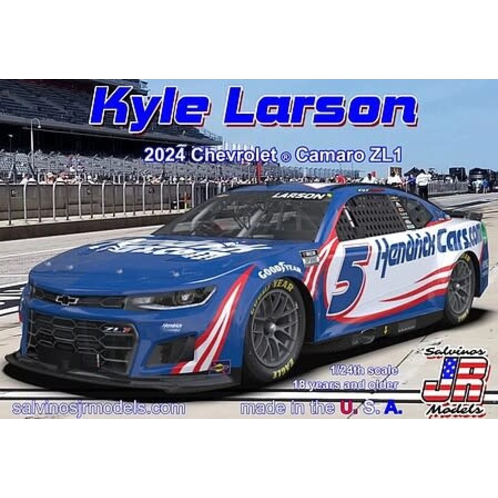 Salvinos 2024KLP 1/24 Kyle Larson 2024 NASCAR Chevrolet Camaro ZL1 Race Car