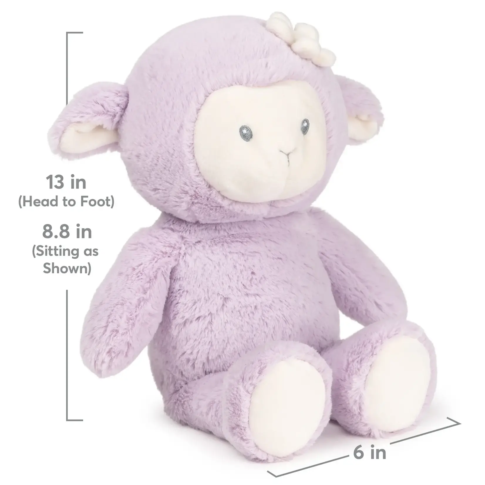 Gund 6067455 Lilac Lamb - 100% Recycled - 13 Inch