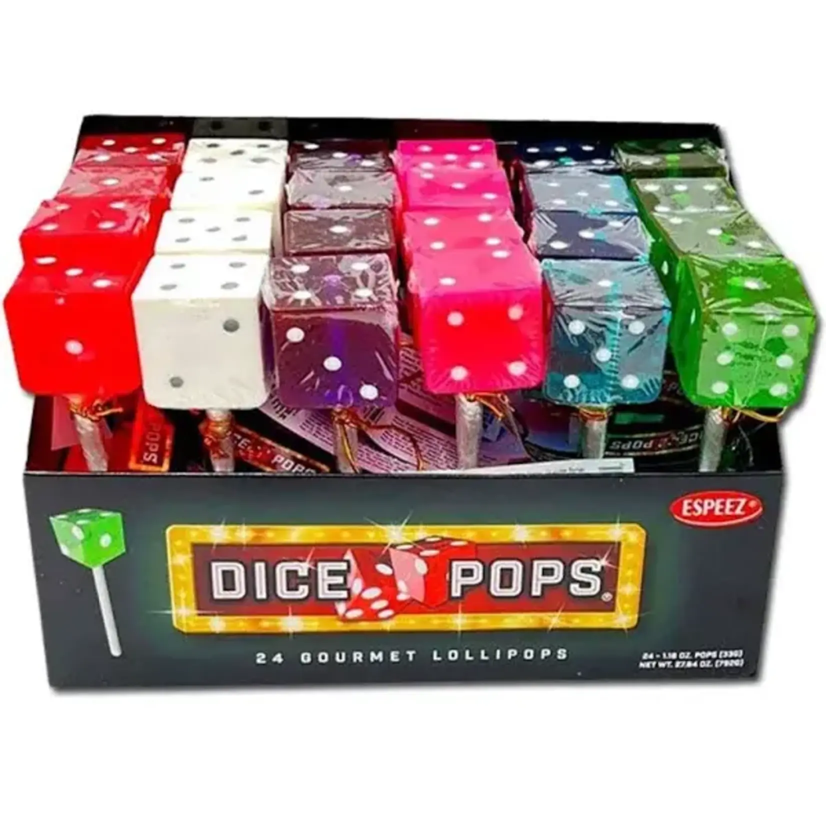 Dice Pop Lollipop 1.16oz Assorted