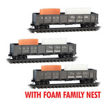 Micro Trains Line 99302244 N D&RGW Weathered w/ Tunnel Form 3pk FOAM