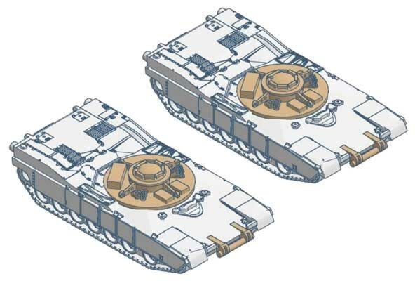 49945914 N M1 Abrams Panther Mine Clearing Vehicle 2 Pack Kit