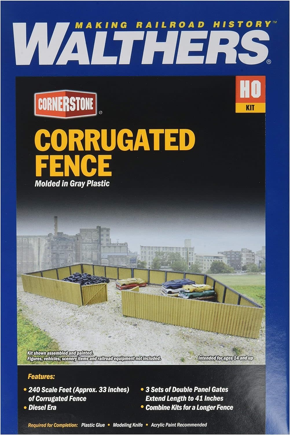 9333632 HO Corrugated Fence
