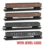 Micro Trains Line 98305036 N D&RGW Weathered - 4 Pack Jewel Cases