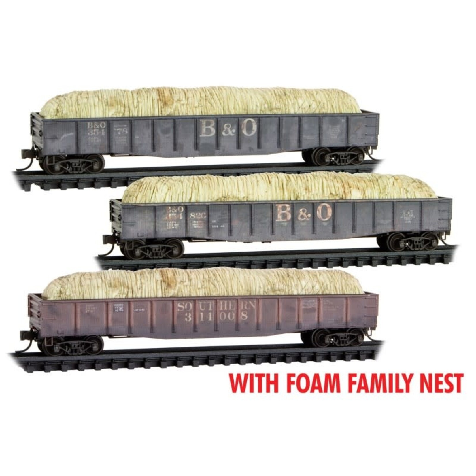 Micro Trains Line 99302243 N B&O & SOU 3pk FOAM