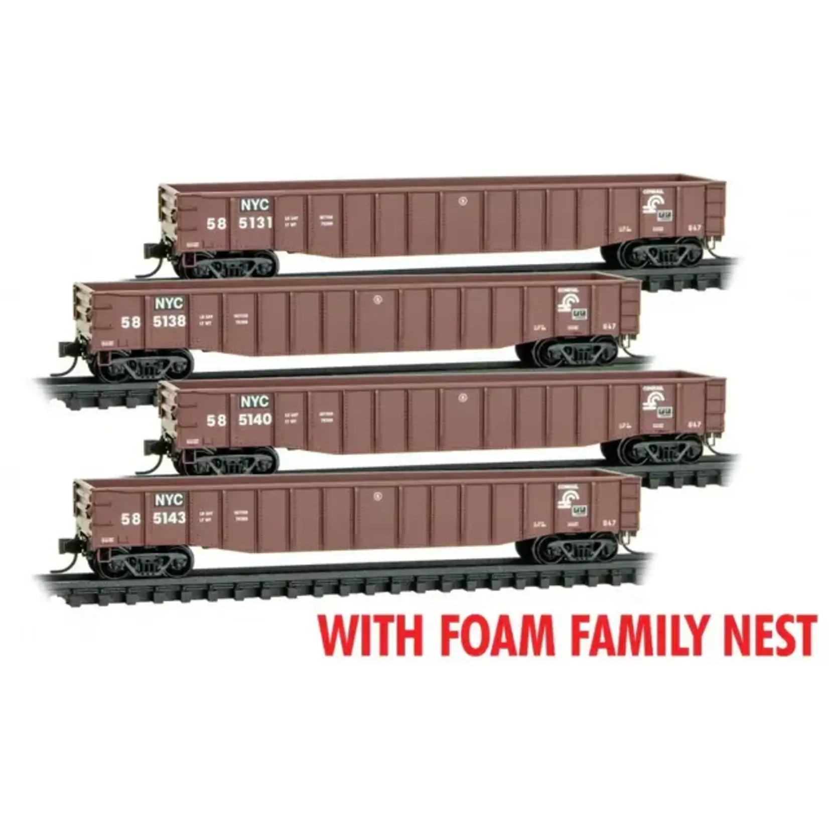 Micro Trains Line 99300200 N CSX ex-CR/NYC - 4 Pack Gondolas