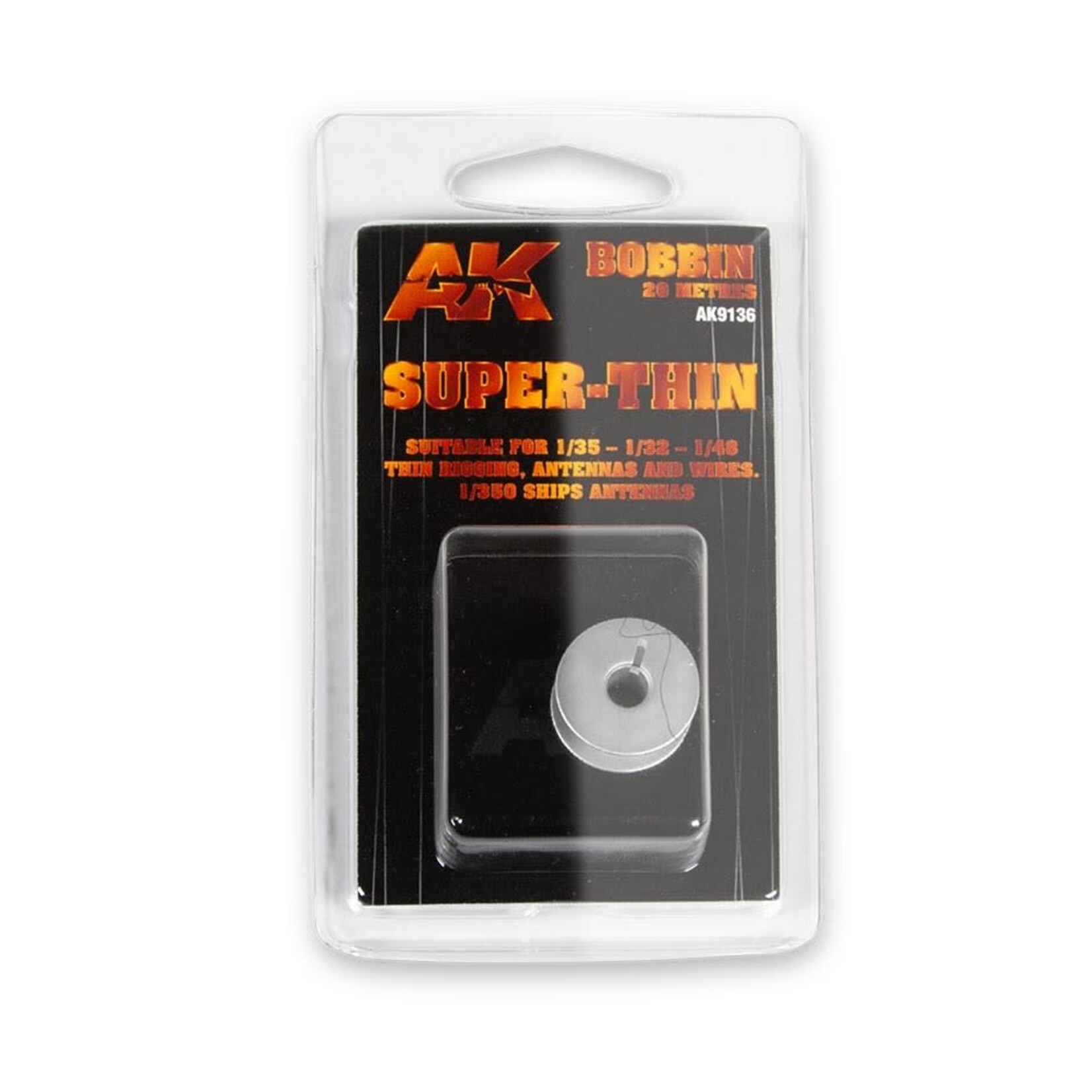 AK Interactive 9136 Super Thin Elastic Rigging Thread 20m Long