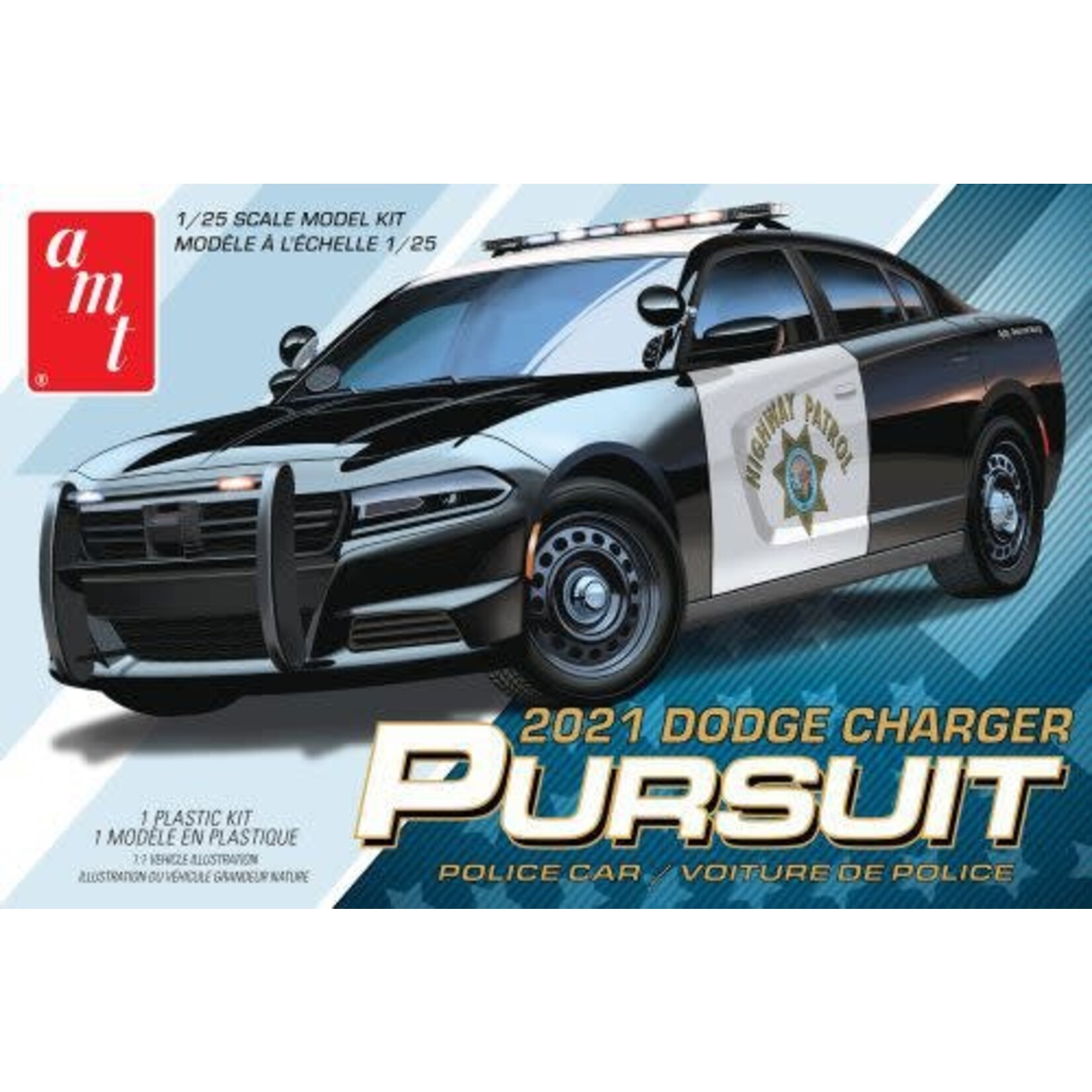 AMT 1324 1/25 2021 Dodge Charger Police Pursuit Highway Patrol