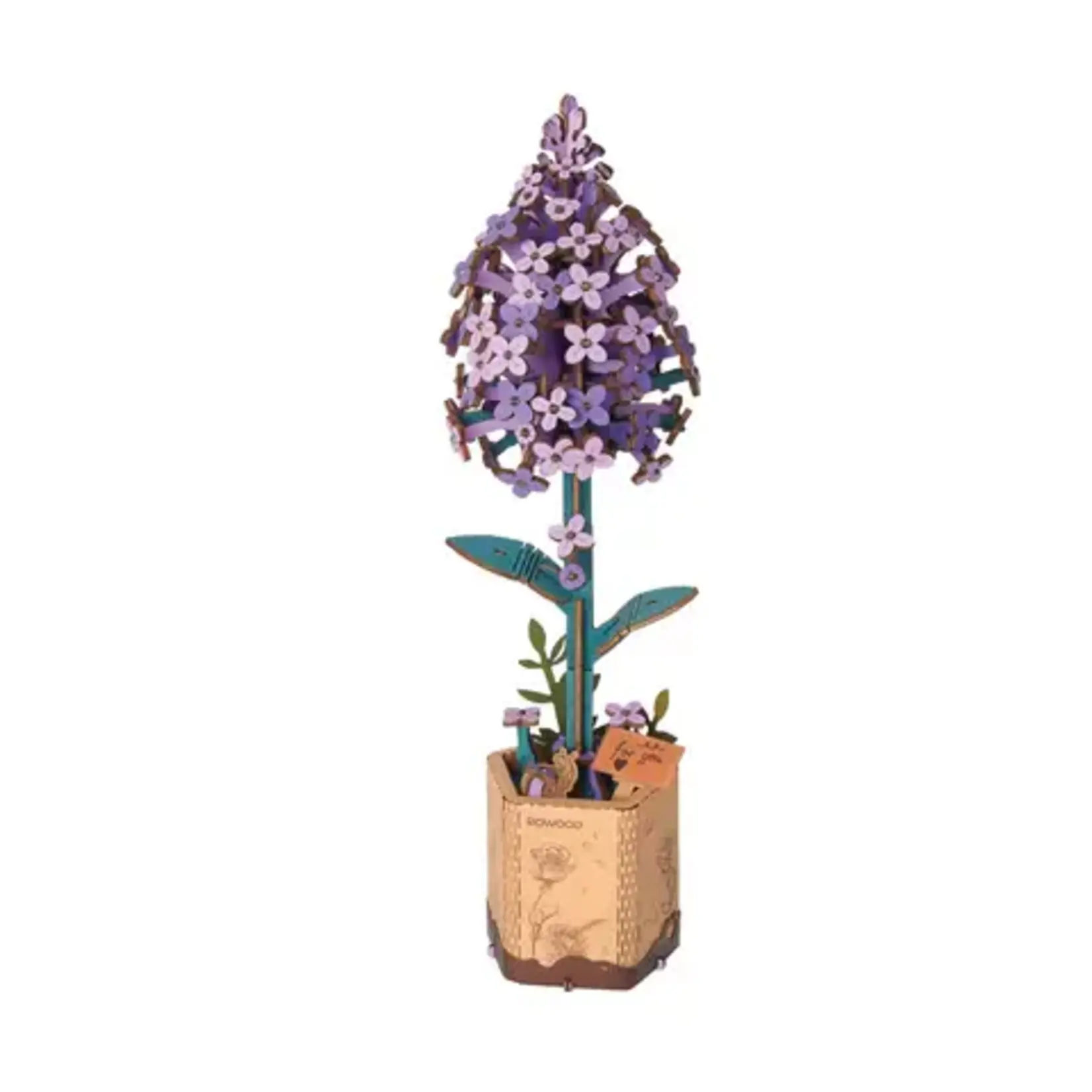 Hands Craft Lilac Wooden Flower Puzzle