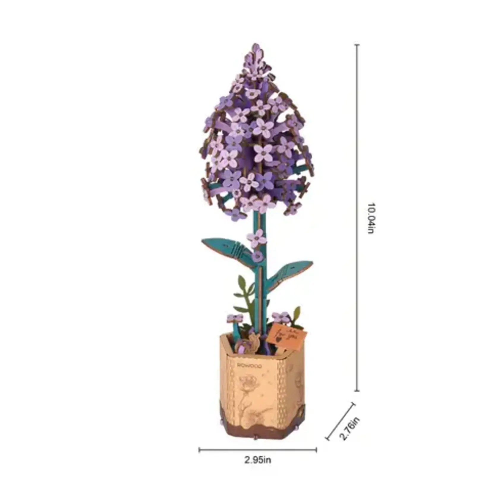 Hands Craft Lilac Wooden Flower Puzzle
