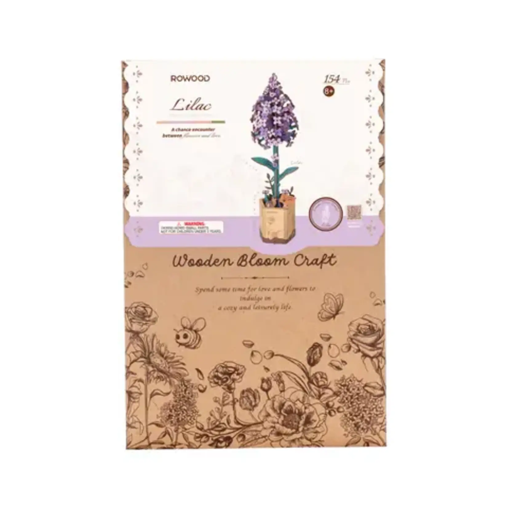 Hands Craft Lilac Wooden Flower Puzzle