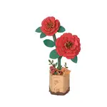 Hands Craft Red Camelia Wooden Flower Puzzle