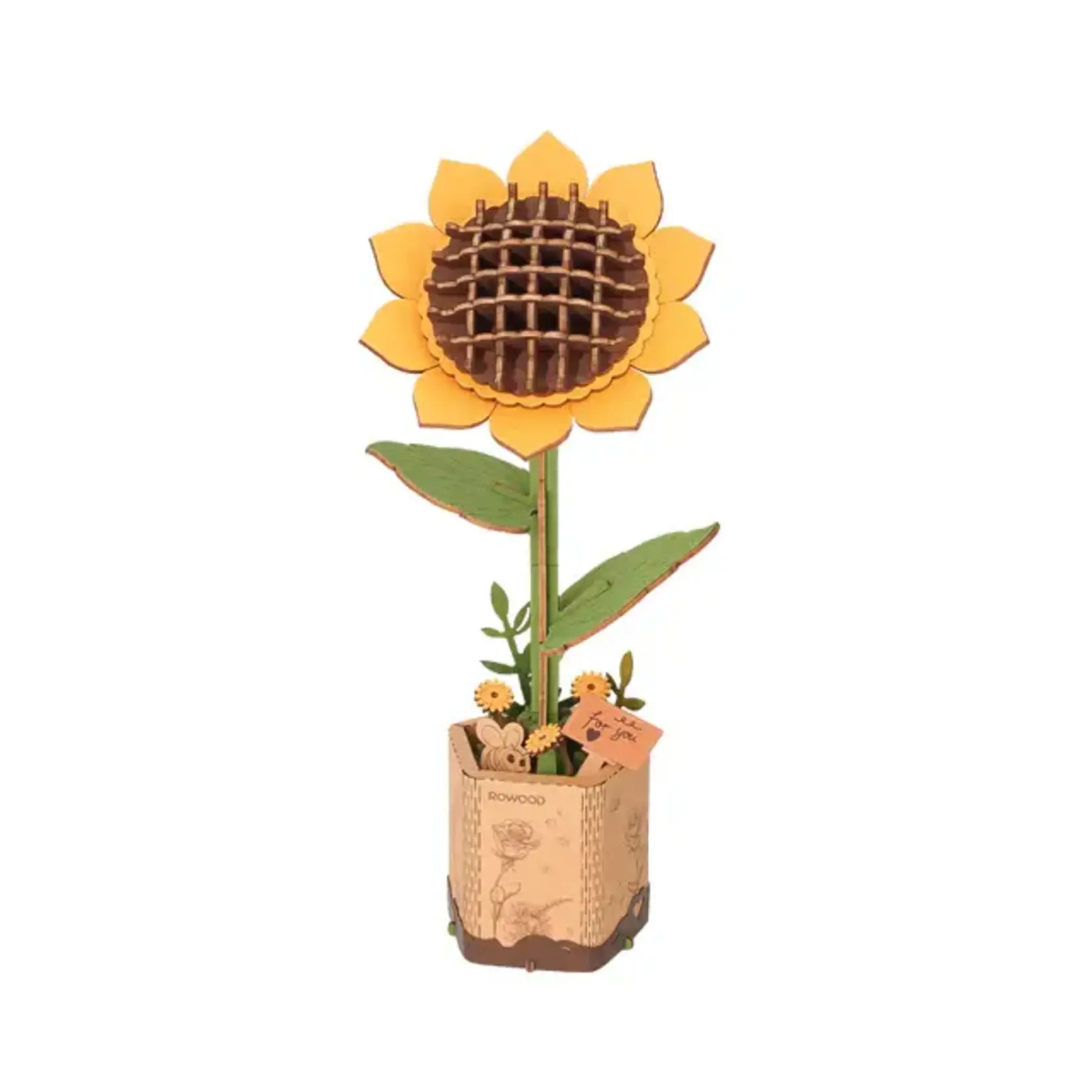 Hands Craft Sunflower Wooden Flower Puzzle