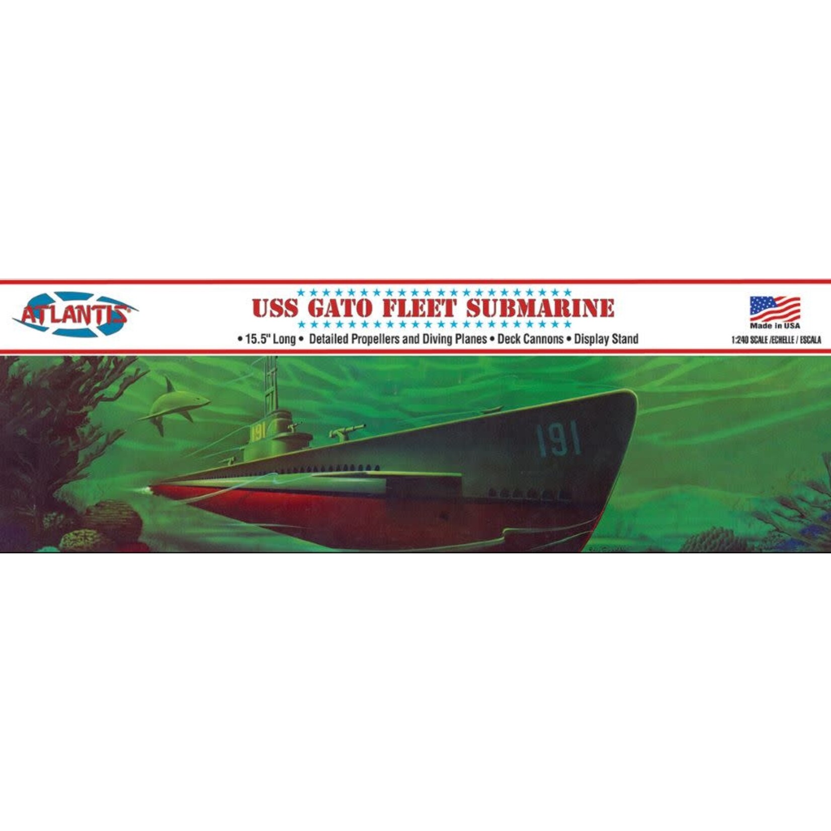 Atlantis 743 1/240 WWII Gato Class Fleet Submarine (form. Lindberg)