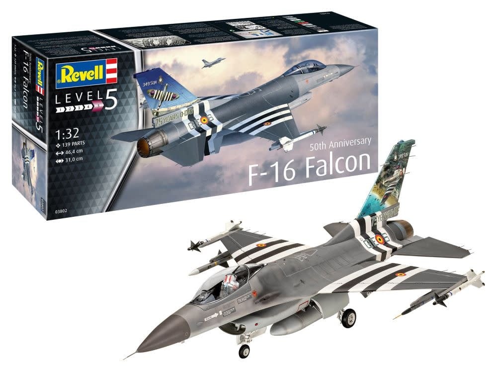 03802 1/32 F16 Falcon Fighter 50th Anniv