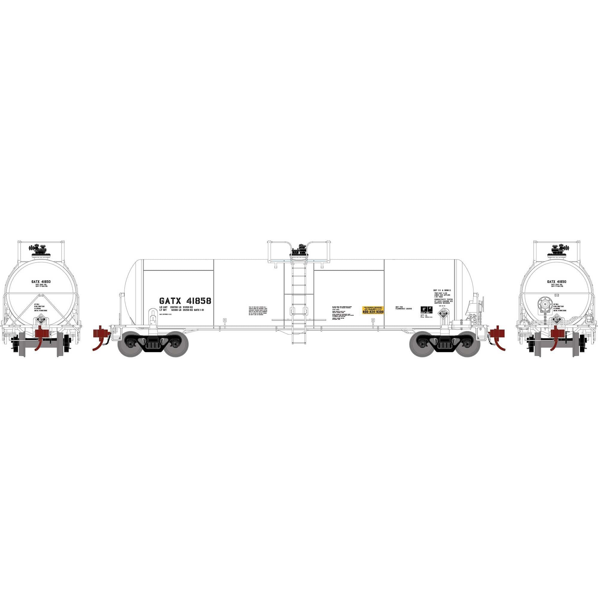 37999 HO 20K Gal Acid Tank, GATX/White #41858