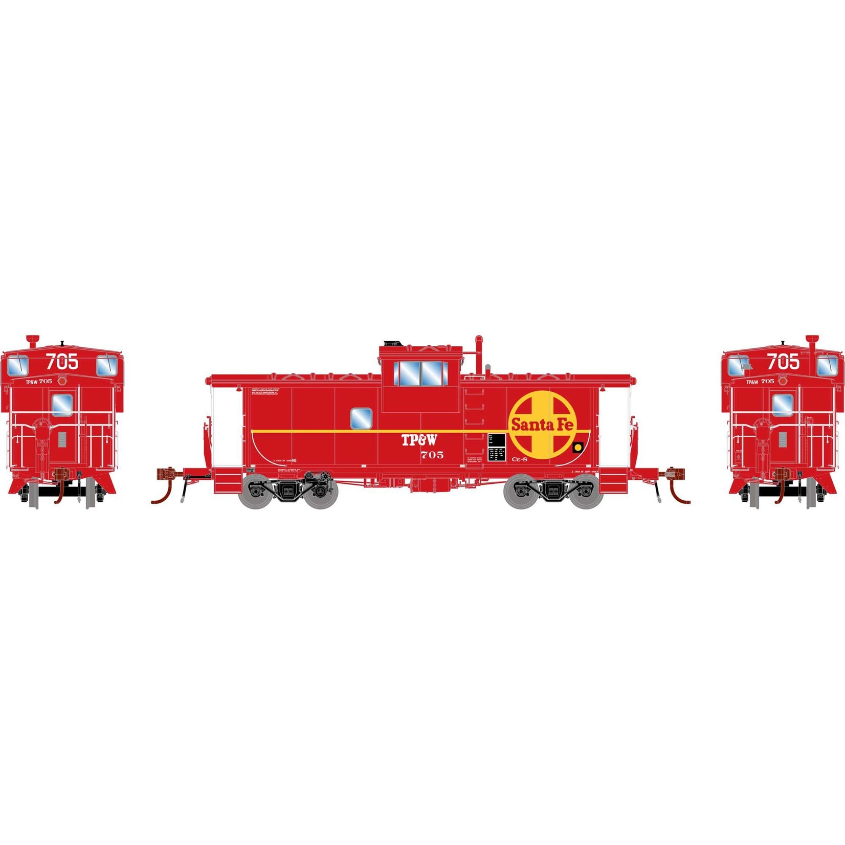 Athearn Genesis 78580 HO ICC Caboose w/Lights, TP&W #705