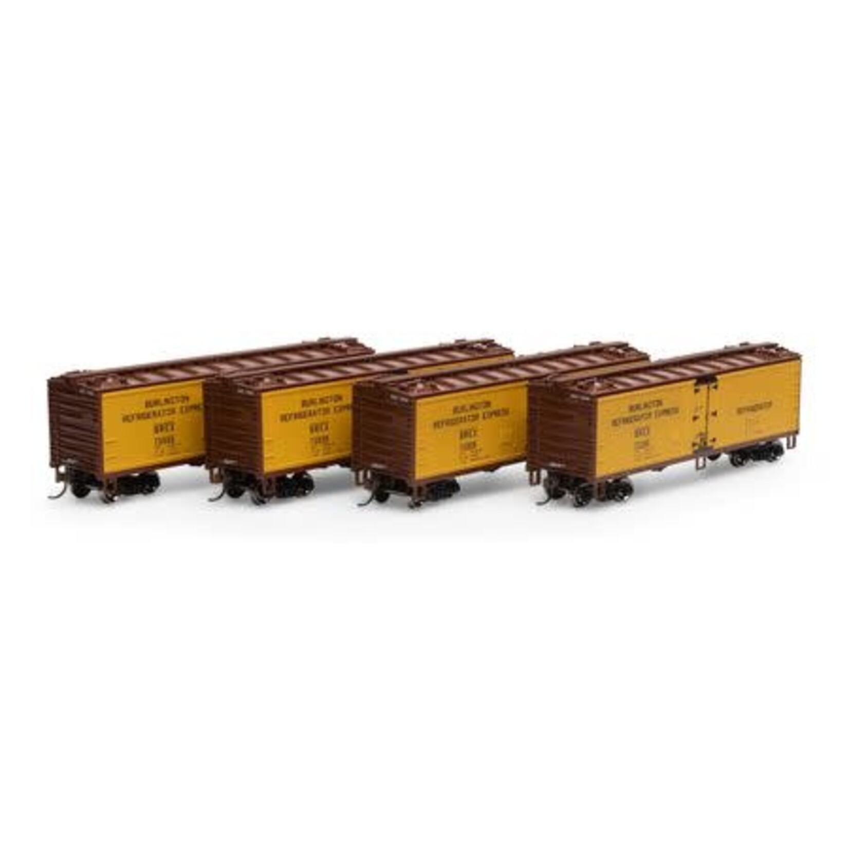 Roundhouse 98491 HO 40' Wood Reefer, BREX - 4 Pack