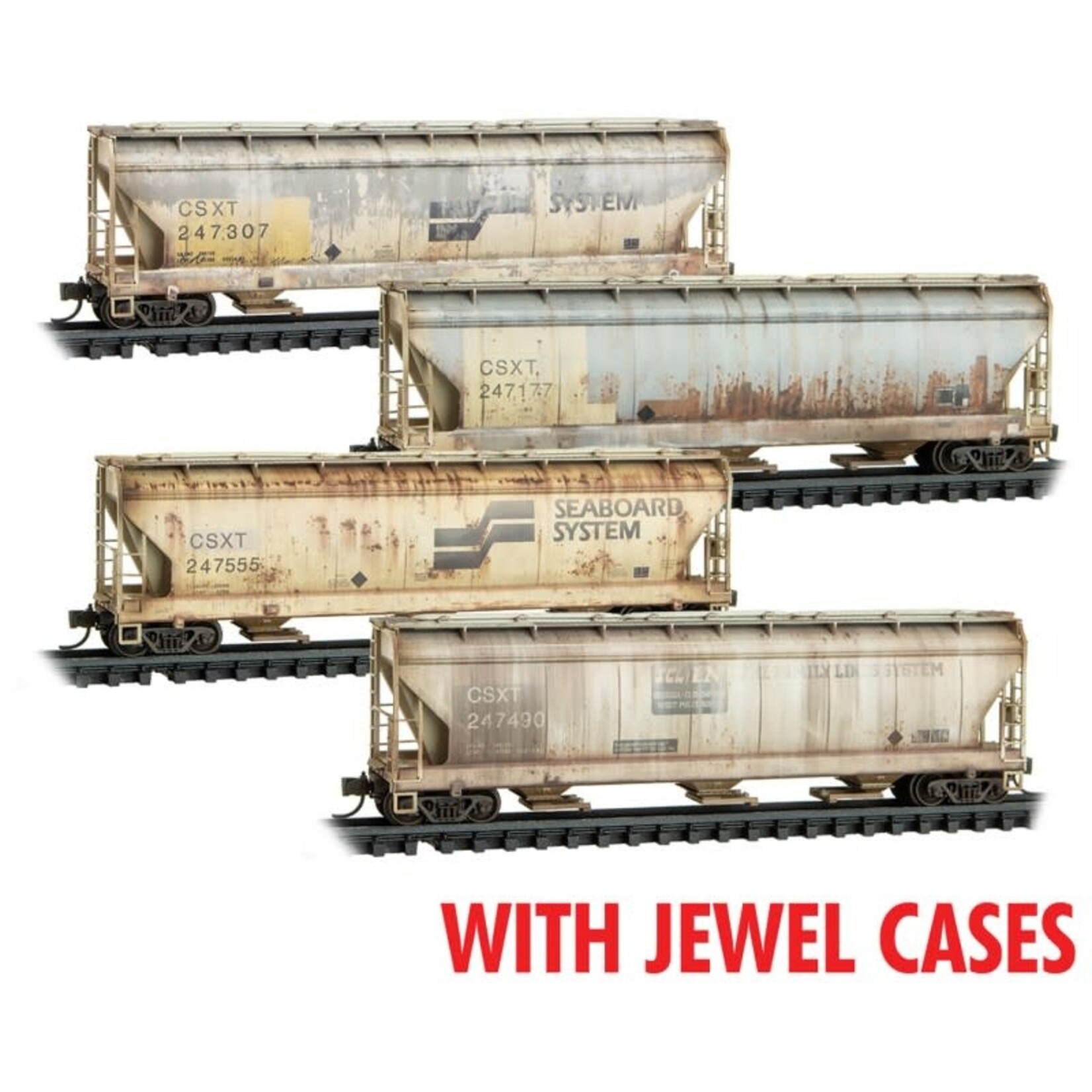 Micro Trains Line 98305071 N CSX Family Line 4 Pack - Jewel Cases