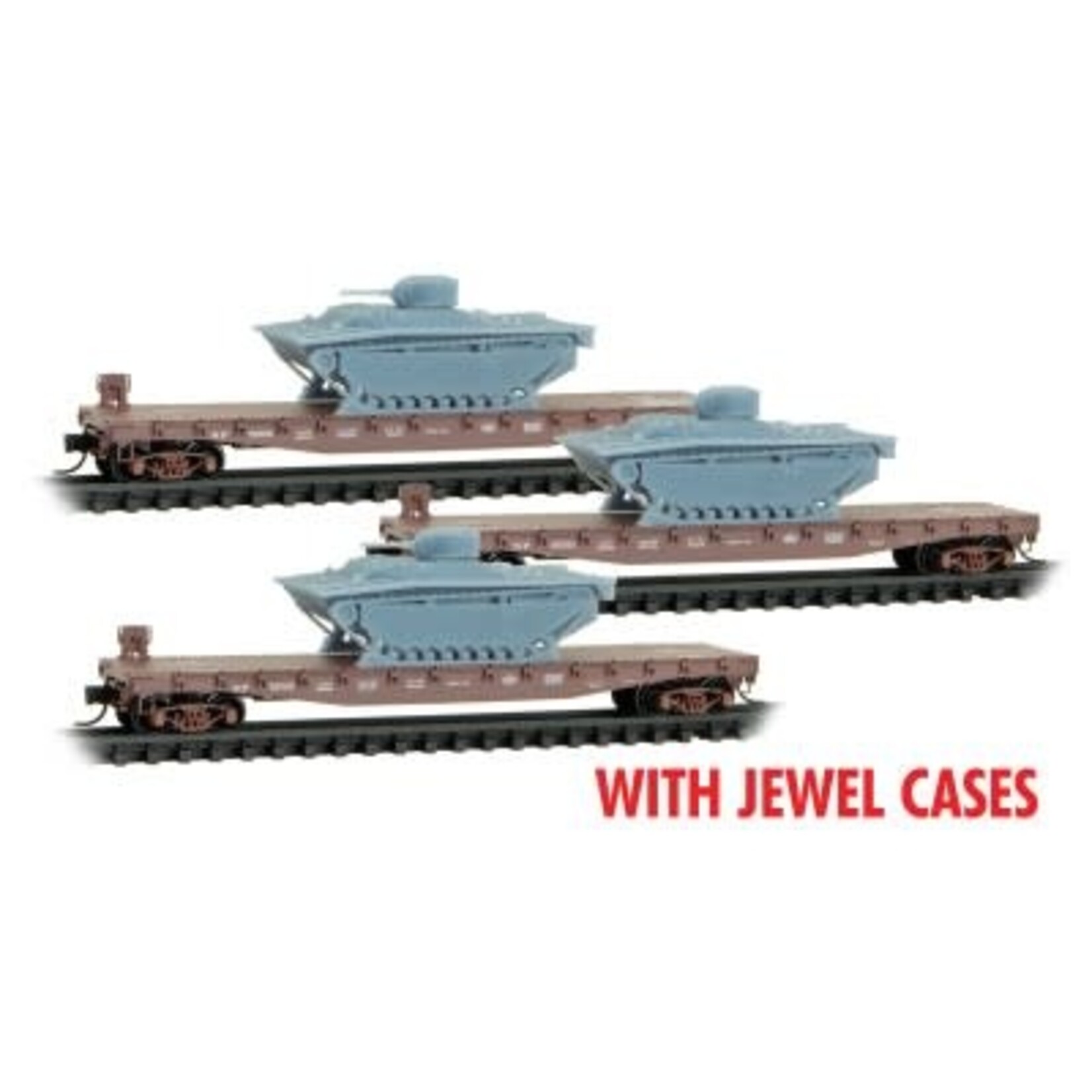 Micro Trains Line 99302245 N SP w/ LVT(A)1 Amphibious load- 3 Pack FOAM