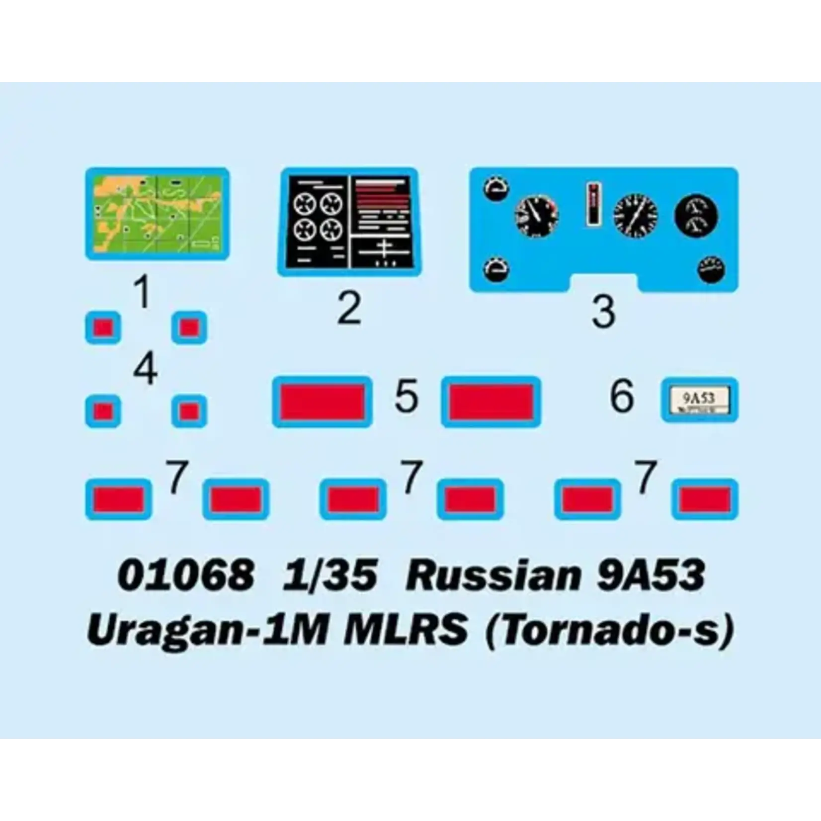 Trumpeter 1068 1/35 Russian 9A53 Uragan-1M MLRS - Multiple Launch Rocket System