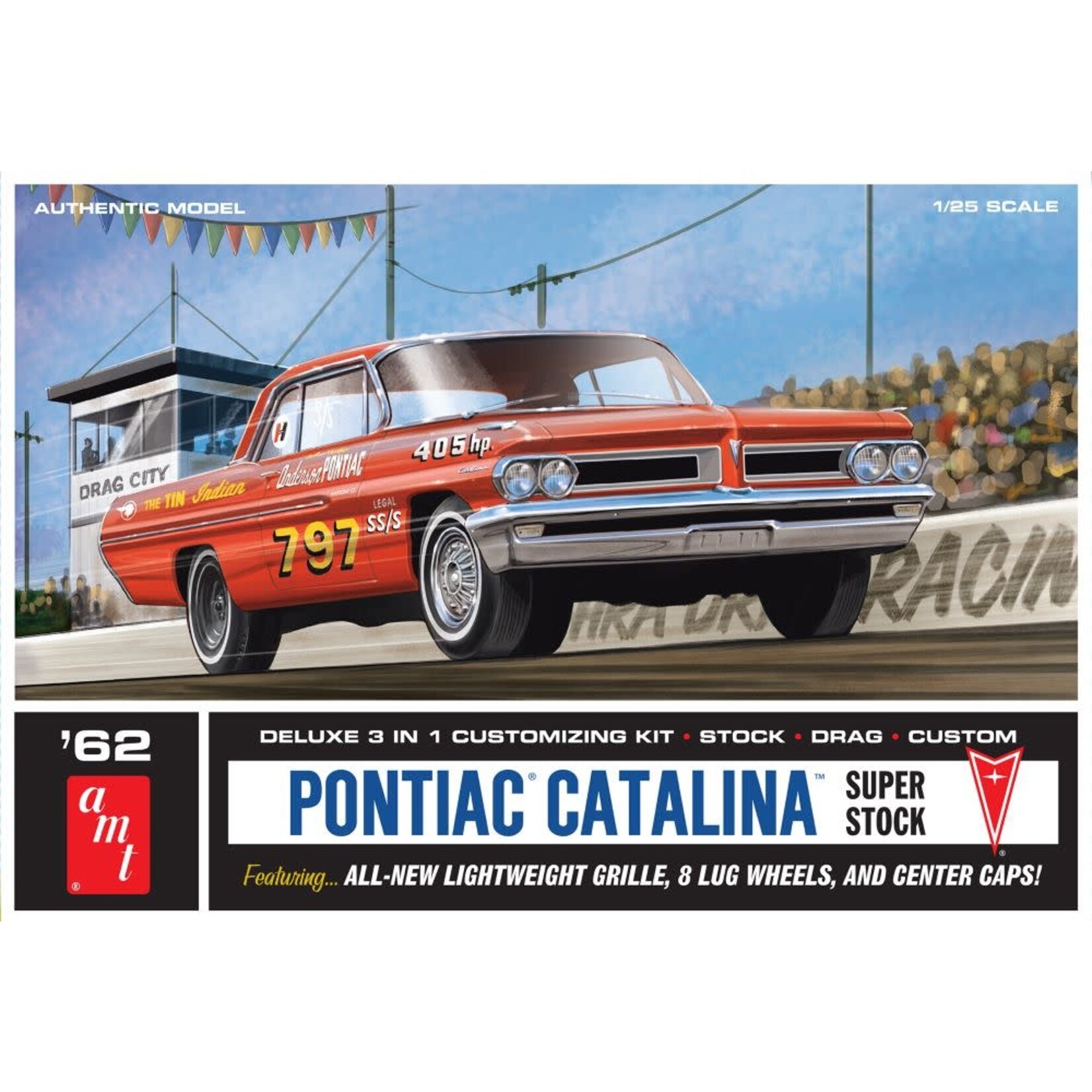 AMT 1392 1/25 1962 Pontiac Catalina Super Stock Race Car