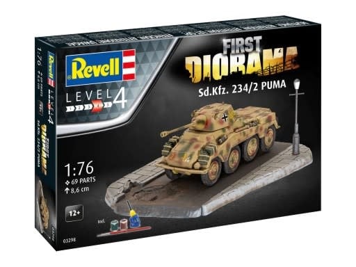 3298 1/76 SdKfz 234/2 Puma Armored Vehicle Diorama Set