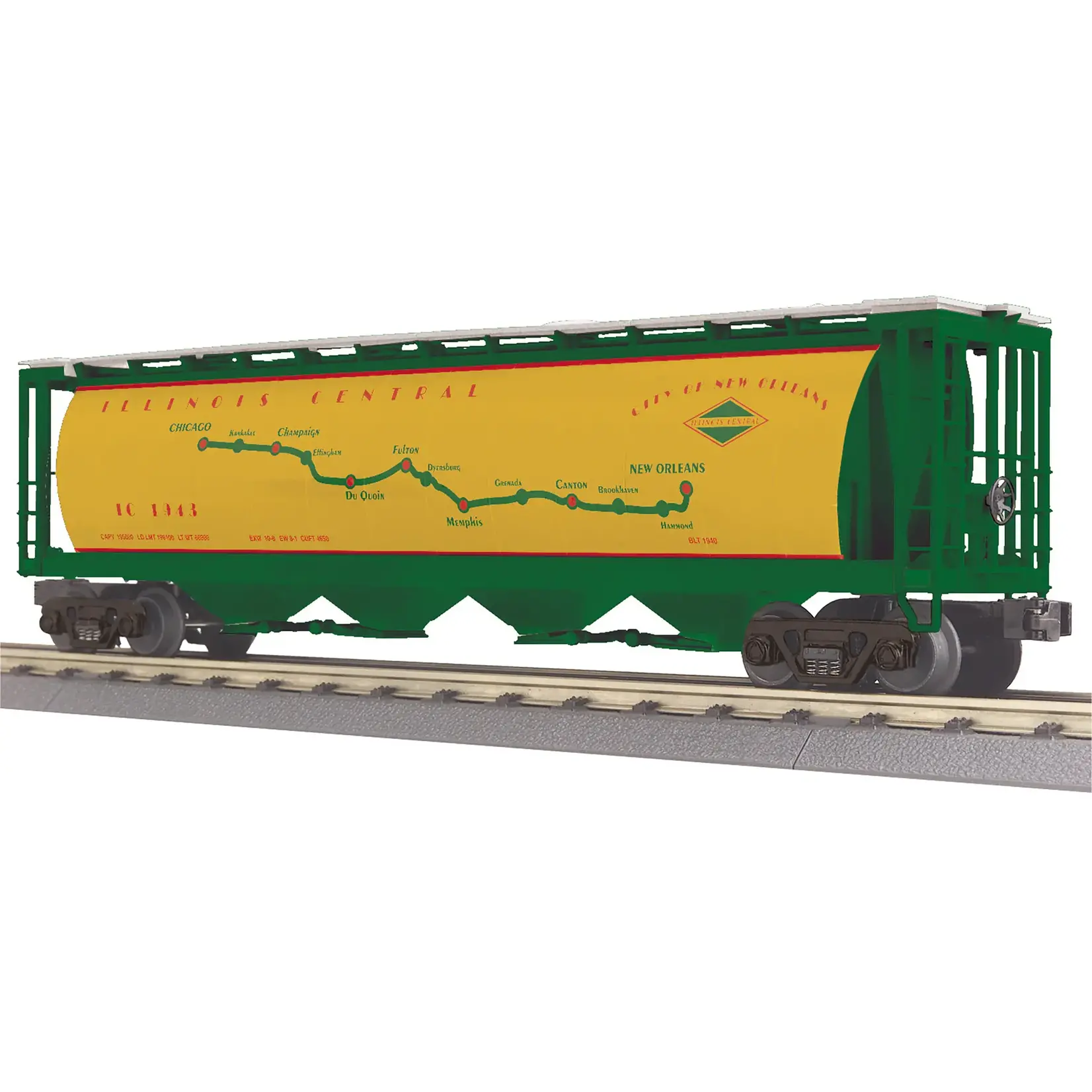 MTH 3075732 O Illinois Central 4-Bay Cylindrical Cvd. Hopper