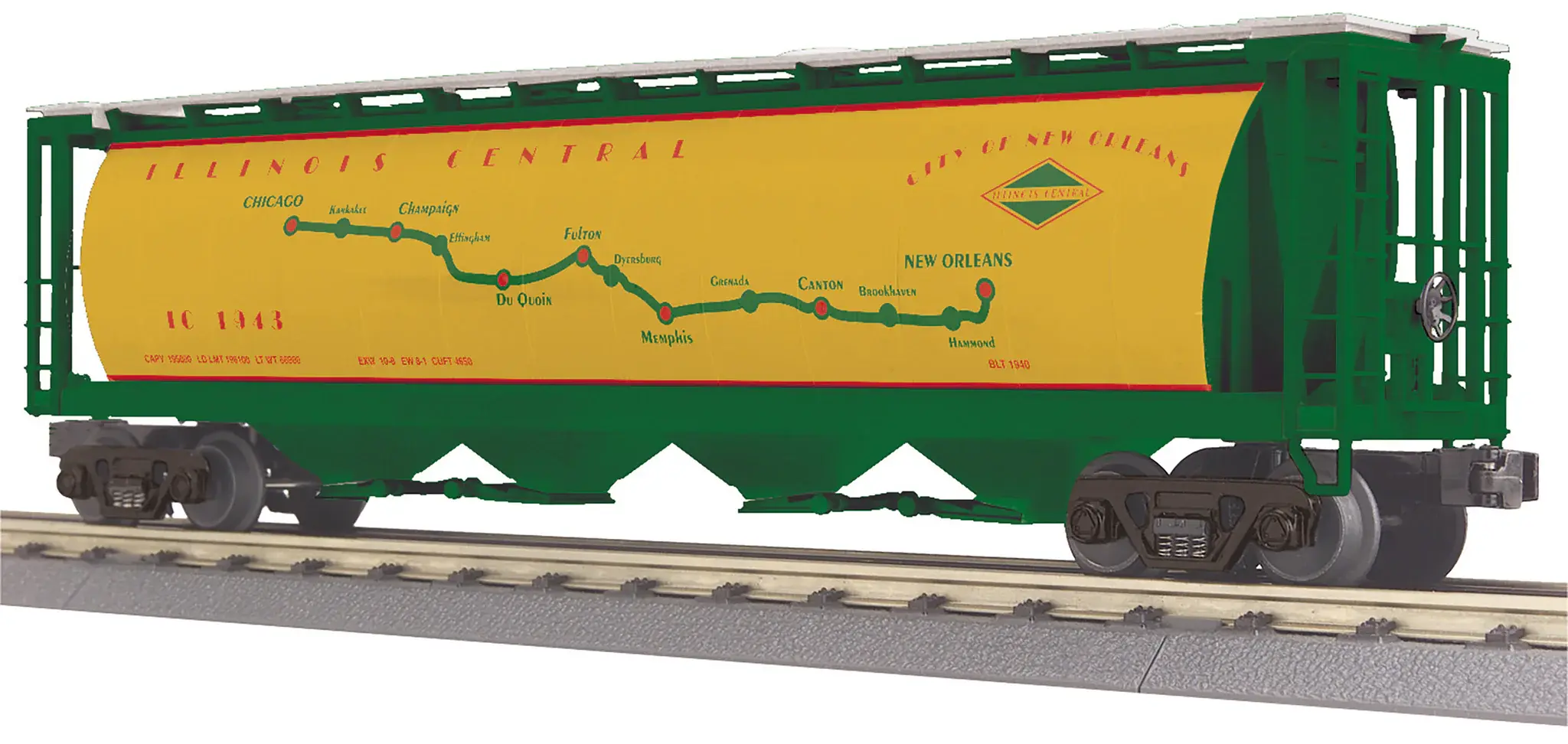 3075732 O Illinois Central 4-Bay Cylindrical Cvd. Hopper