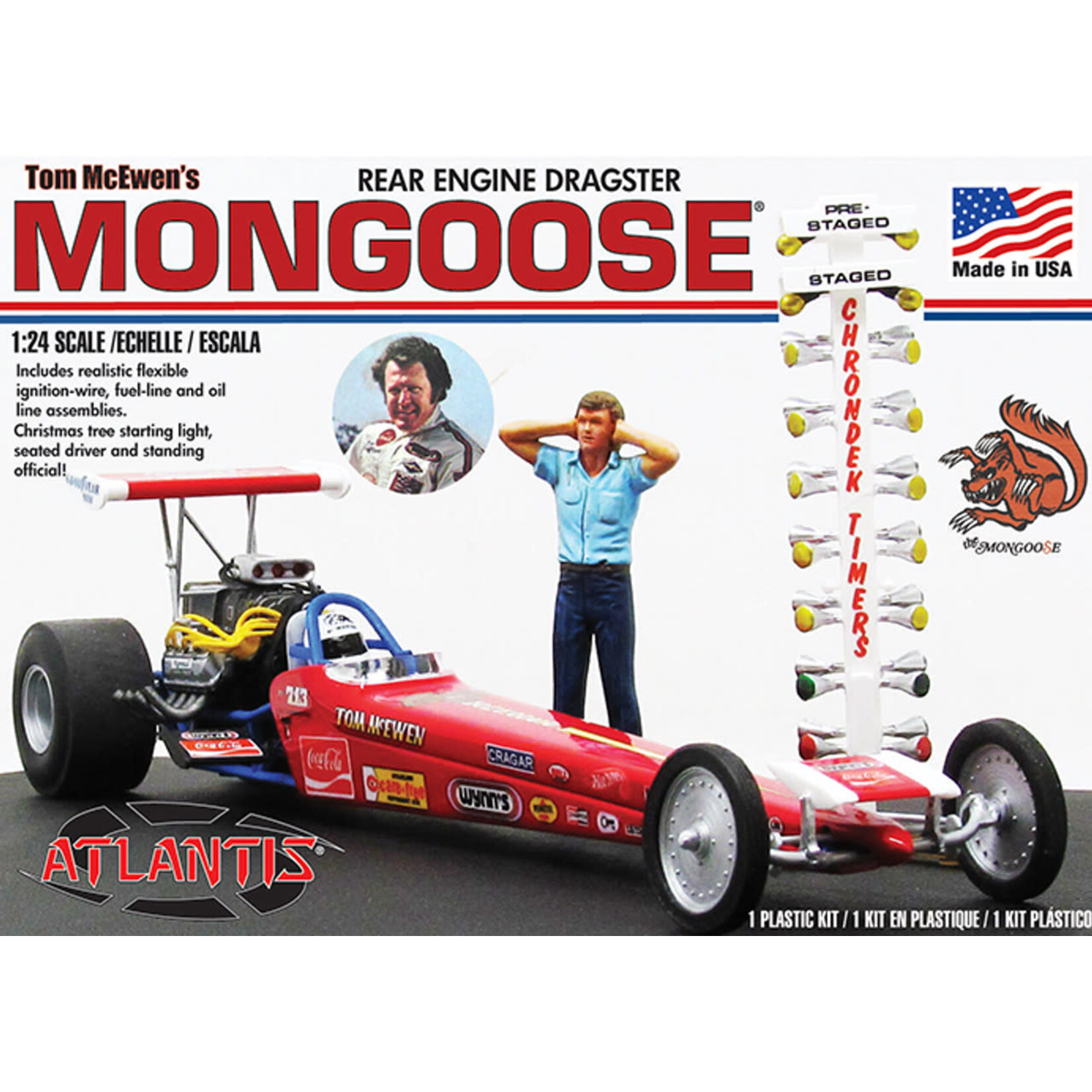 Atlantis 7529 Tom McEwen Mongoose Rear Engine XXX Dragster