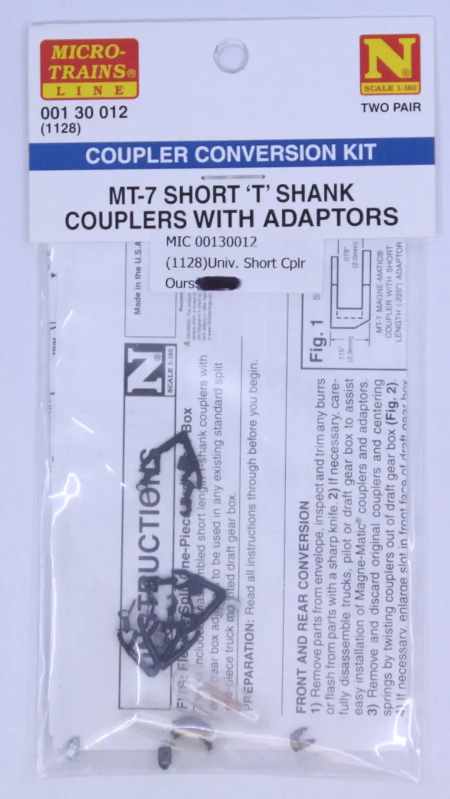 00130012 N Short Shank Couplers