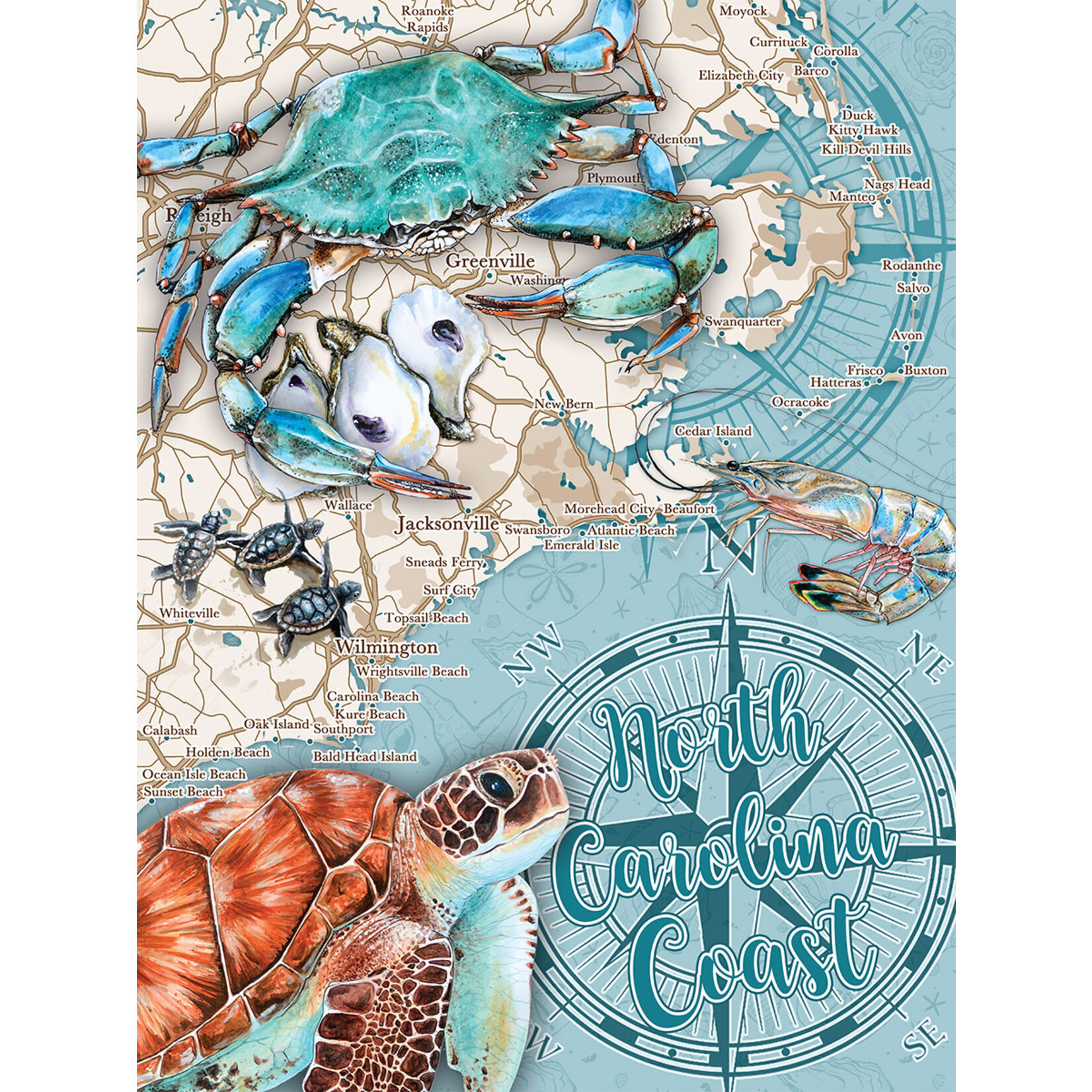 Heritage Puzzle 30609 NC Coast 550 Piece Puzzle