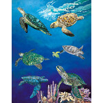 Heritage Puzzle 40502 Majestic Sea Turtles 550 Piece Puzzle