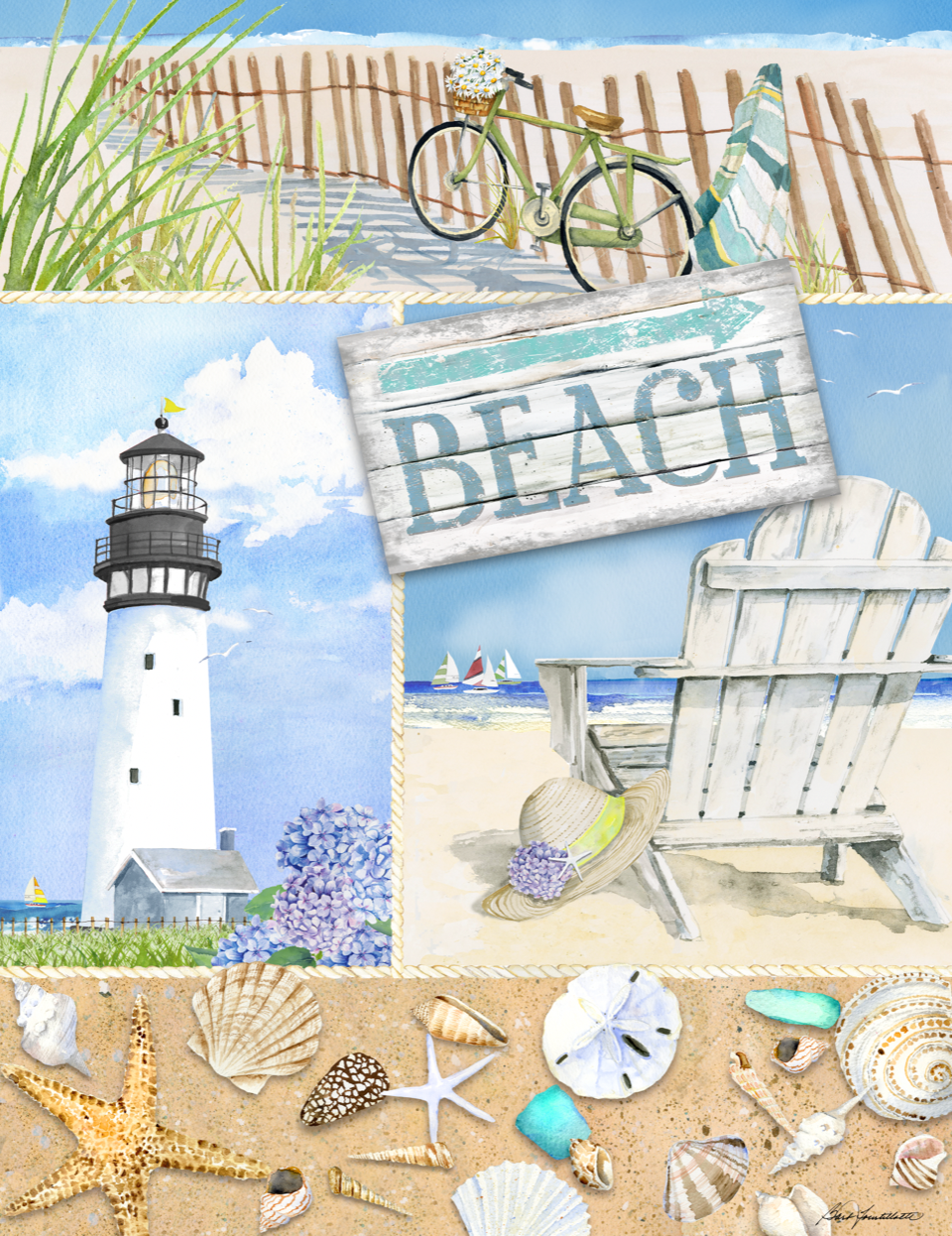 40706 Coastal Collage 550pc Puzzle