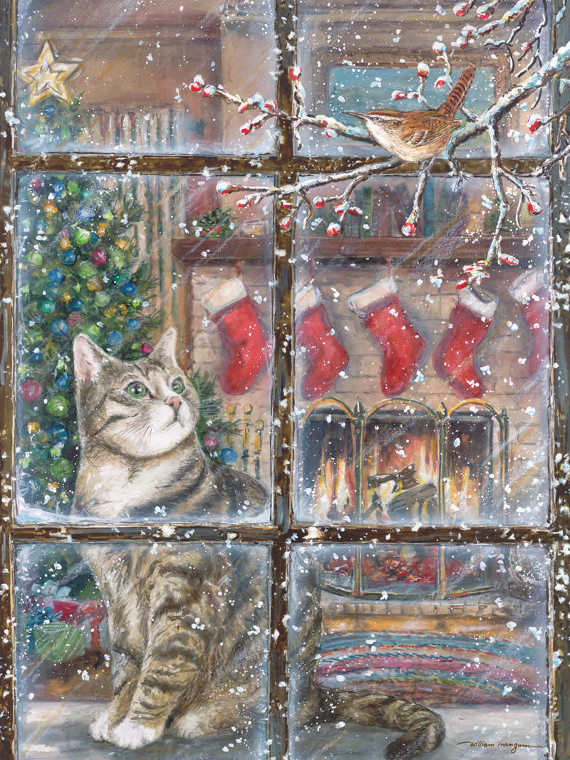 50559 Peek-a-Boo 550pc Christmas Cat Puzzle