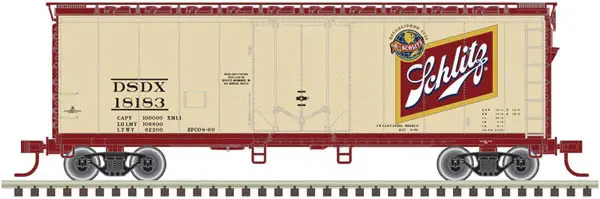 20006336 HO 40' Box Car Schlitz 18183 Tan/Maroon/Gold/White