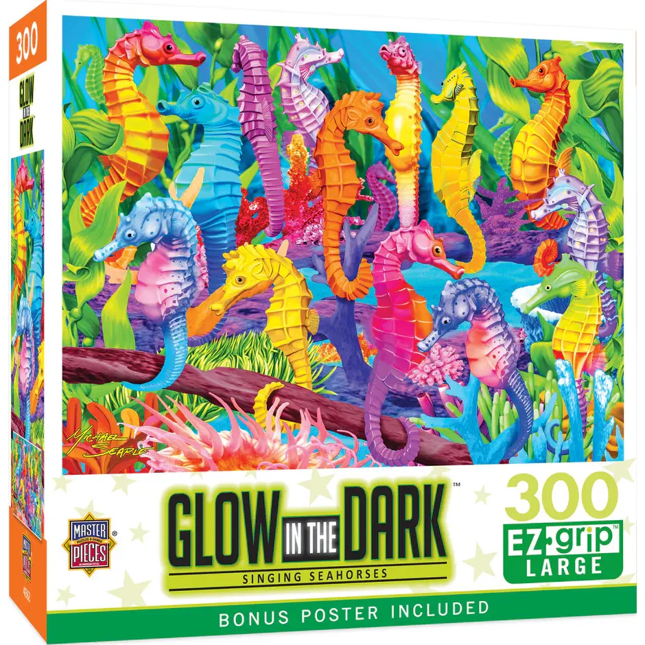 32075 Singing Seahorses Glow in the Dark 300 Piece Puzzle