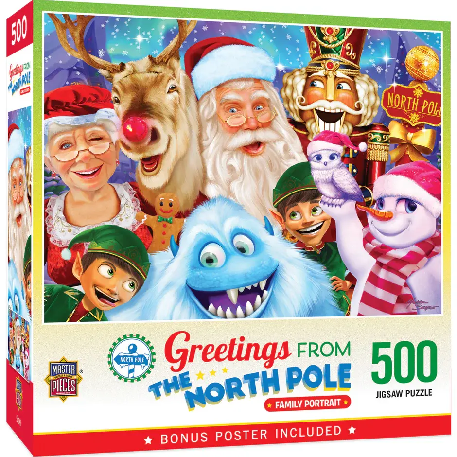 32440 North Pole Family Portrait 500 Piece Christmas Puzzle